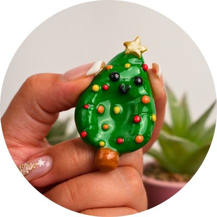 Worry stone navideño