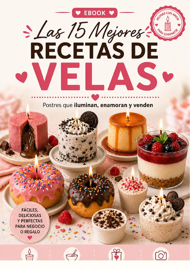 Portada del ebook Las 15 mejores recetas de velas